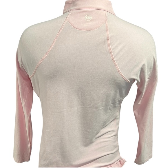 Peter Millar Women's Mélange Raglan-Sleeve Perth Layer in Palmer Pink, Large - Picture 4 of 10